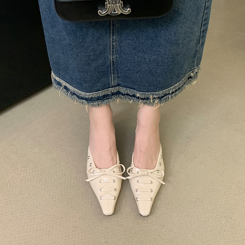 2024 Spring Summer Sexy High Heel Women's Pointed Toe Cross Strap Hollow Patent Leather Fashion Sandals - Image 4